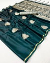 Kanthkala Panther Dark By Rajtex Satin Handloom Weaving Silk Saree Exporters In India
